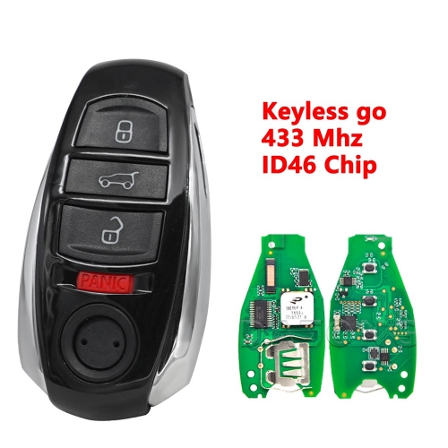(433Mhz)4 Buttons ID46 Chip Smart Car Key for VW Tourage