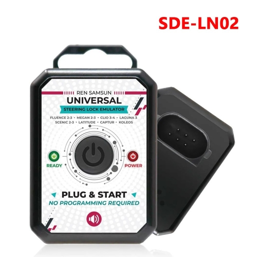 For R-enault Samsung Universal Steering Lock Emulator Simulator ESL ELV Plug And Start with Lock Sound