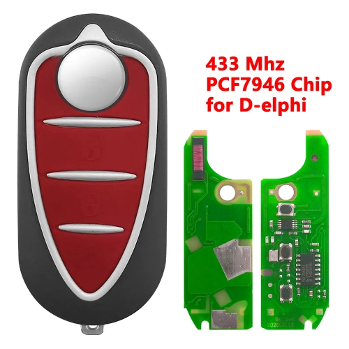 (433Mhz) 3 Buttons PCF7946 Chip Flip Key for Alfa Romeo Mito D-elphi