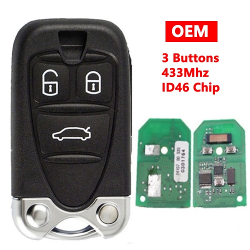 (433Mhz)Original 3 Buttons ID46 Chip for Alfa Romeo Smart Remote Key