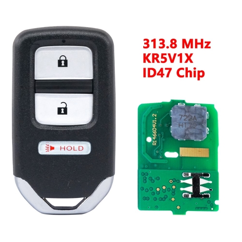 （313.8 Mhz) KR5V1X 3 Buttons Remote Key ID47 for Honda