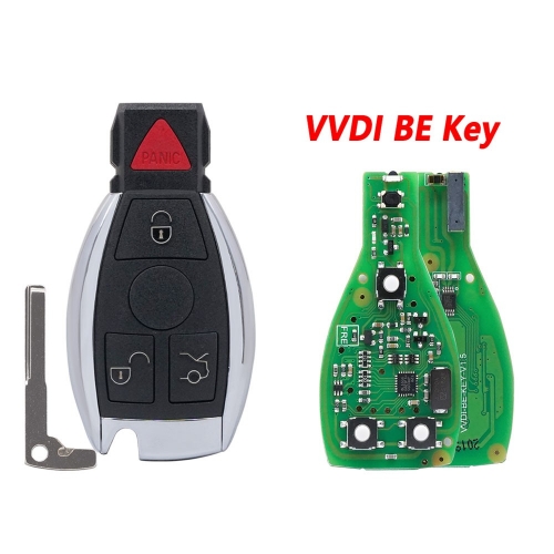 VVDI BE Key Pro Improved Version and XNBZ01EN to Get 1 Free Token for VVDI MB Tool Smart Key Shell 4 Button For Benz