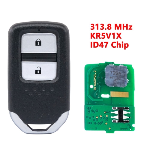 （433 Mhz) KR5V1X 2 Buttons Remote Key ID47 for Honda