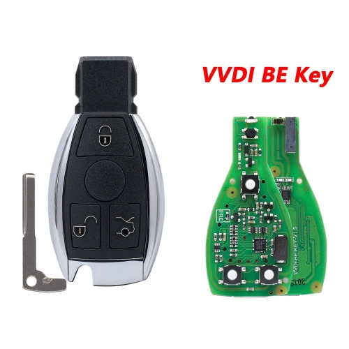 VVDI BE Key Pro Improved Version and XNBZ01EN to Get 1 Free Token for VVDI MB Tool Smart Key Shell 3 Button For Benz
