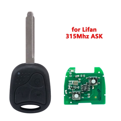 （315 Mhz)  AKS 3 Buttons Remote Key  for Lifan