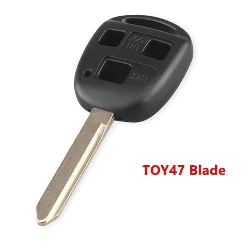 3 Buttons Remote Key Shell Without Rubber Pad for Toyota TOY47 Blade