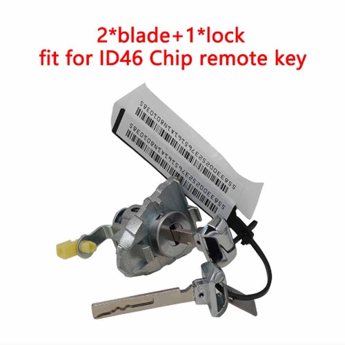 A set includes 1pcs lock and 2pcs Blade fit for ID46 Chip Remote Key for Chevrolet