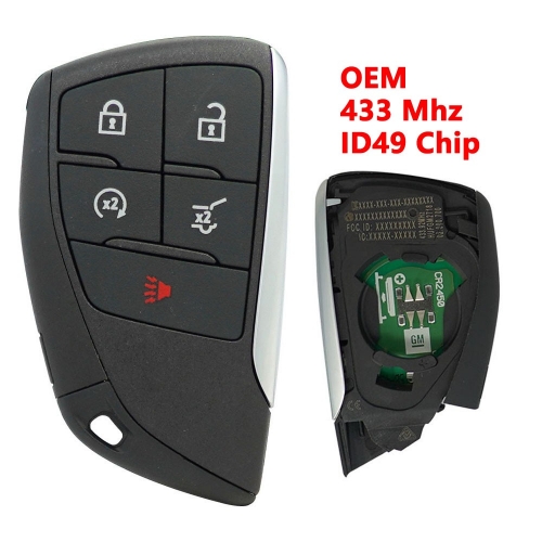 (433Mhz)Original 5 Buttons ID49 Chip Smart Remote Key for Buick#3