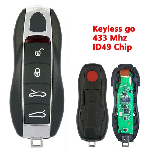 （433Mhz)4+1 Buttons ID49 Chip Keyless-go Remote Key for Porsche