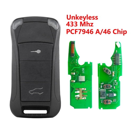 （433Mhz)2 Buttons PCF7946/ID46 Chip Unkeyless Remote Key for Porsche