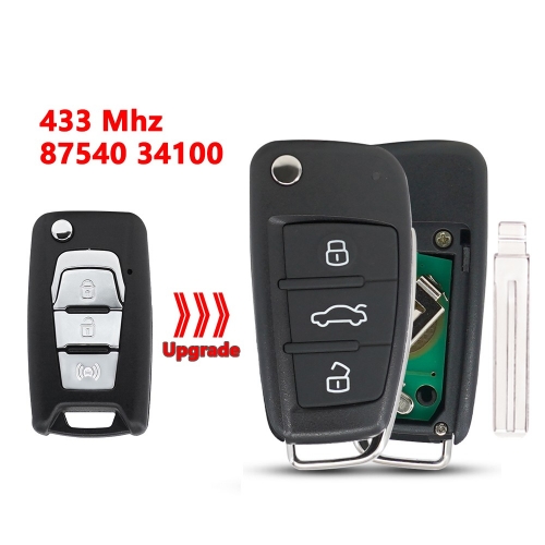 (433Mhz)87540 34100 3 Buttons  Remote Key for SsangYong