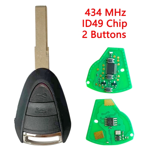 (433Mhz)2 Buttons ID48 Chip Remote Key for Porsche