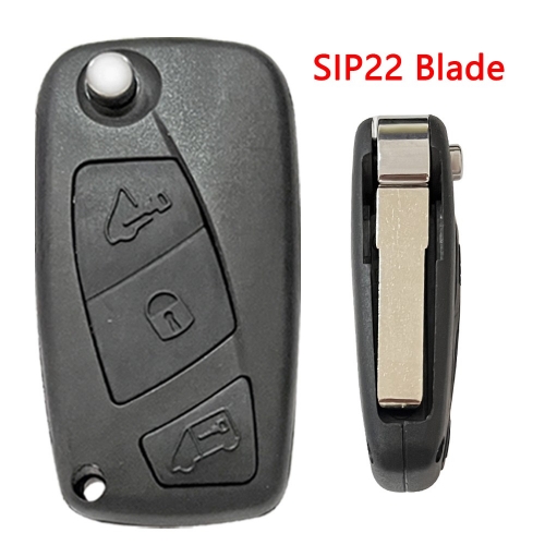 3 Buttons Flip Remote Key Shell for Fiat SIP22 Blade