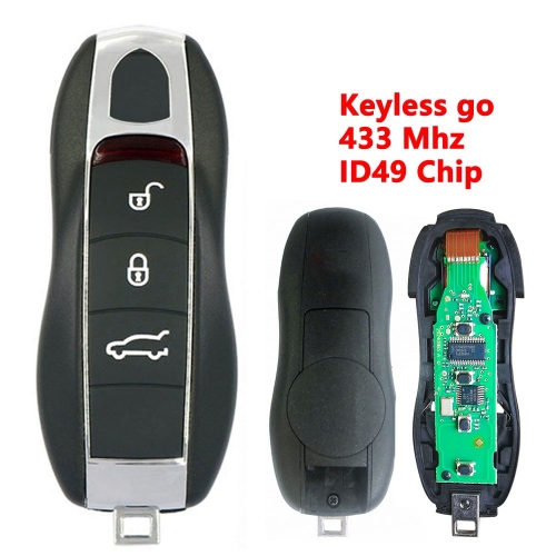 （433Mhz)3 Buttons ID49 Chip Keyless-go Remote Key for Porsche