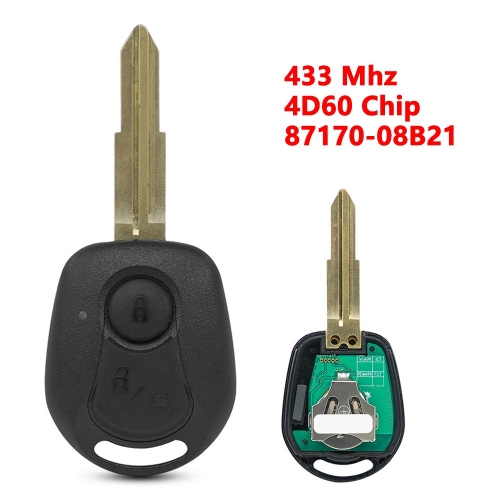 (433Mhz) Original 87170-08821 3 Buttons 4D60 Chip Remote Key for SsangYong