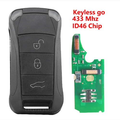 （433Mhz)3 Buttons ID46 Chip Keyless go Remote Key for Porsche