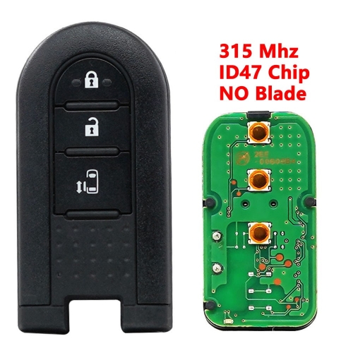 (315Mhz)Original 3 Buttons ID47/PCF7953 Chip Remote Key  for Toyota