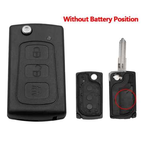 3 Buttons Flip Remote Key Shell for Great Wall W/O Battery Position