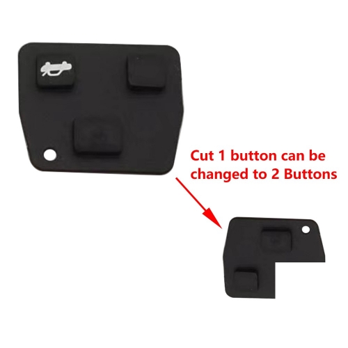 3 Buttons Rubber Pad for Toyota