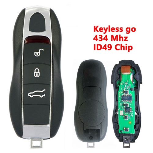 （434Mhz) 3 Buttons ID49 Chip Keyless go Remote Key  for Porsche