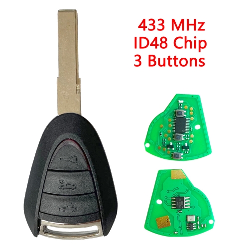 (433Mhz)3 Buttons ID48 Chip Remote Key for Porsche