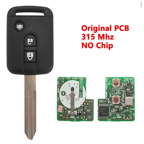 (315Mhz)Original PCB 3 Buttons NO Chip Remote Key for Nissan NSN14 Blade