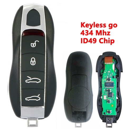 (434Mhz) 4 Buttons ID49 Chip Keyless go Remote Key for Porsche