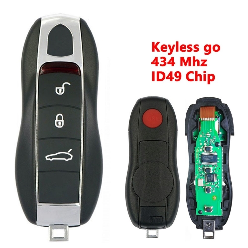 （434Mhz)3 +1Buttons ID49 Chip Keyless-go Remote Key for Porsche