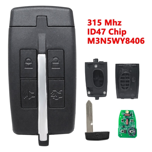 (315Mhz)M3N5WY8406 4 Buttons ID46 Chip Remote Key for Lincoln