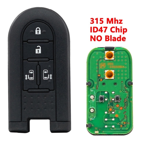 (315Mhz)Original 4 Buttons ID47/PCF7953 Chip Remote Key for Toyota
