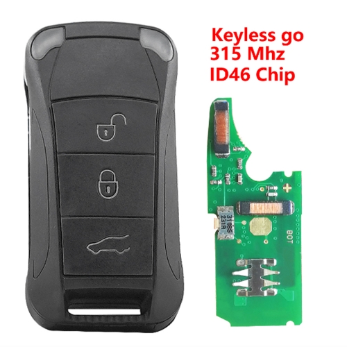 （315Mhz)3 Buttons ID46 Chip Keyless go Remote Key for Porsche