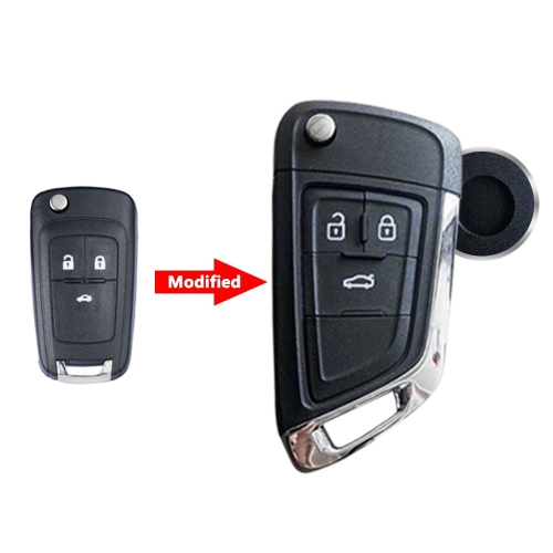3 Buttons Modified Filp Remote Car Key Shell for Chevrolet#2