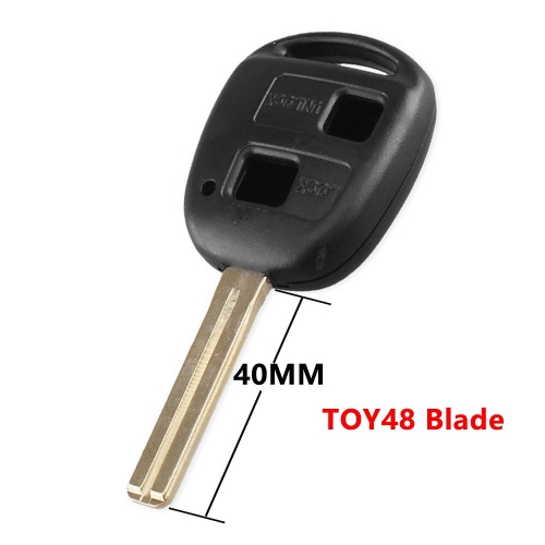2 Buttons Remote Key Shell Without Rubber Pad for Toyota TOY48 Blade