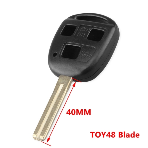 3 Buttons Remote Key Shell Without Rubber Pad for Toyota TOY48S Blade