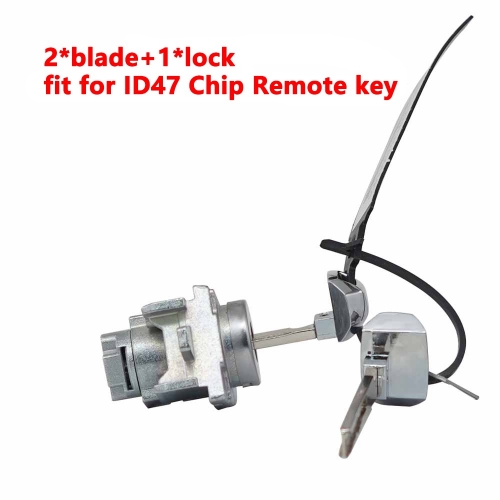 A set includes 1pcs lock and 2pcs Blade fit for ID47 Chip Remote Key for Chevrolet