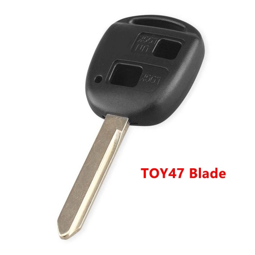 2 Buttons Remote Key Shell Without Rubber Pad for Toyota TOY47 Blade