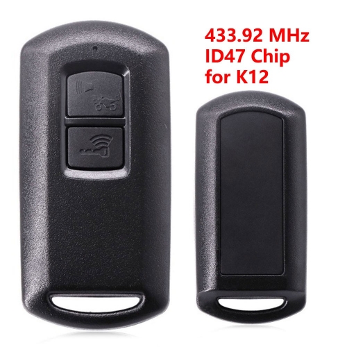 (433.92Mhz)2 Buttons ID47 Chip Motorcycle Remote Key for Honda K12