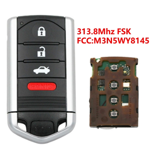 (313.8 Mhz)M3N5WY8145 3+1 Buttons Remote Key for  Acura TL 2009-2014