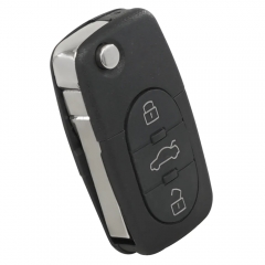 (433Mhz)4D0837231A/4D0837231K/4D0837231N 3 Buttons ID48 Glass Chip Flip Remote Key for Audi