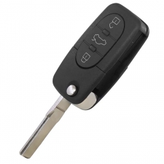 (433Mhz)4D0837231A/4D0837231K/4D0837231N 3 Buttons ID48 Glass Chip Flip Remote Key for Audi
