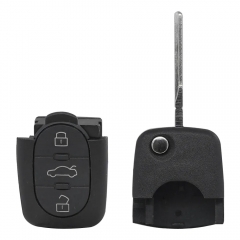 (433Mhz)4D0837231A/4D0837231K/4D0837231N 3 Buttons ID48 Glass Chip Flip Remote Key for Audi