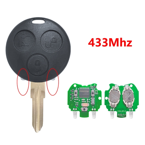 (433Mhz)3 Buttons With 2 Infrarde Lights Remote Key for Merceds Benz 2000-2005