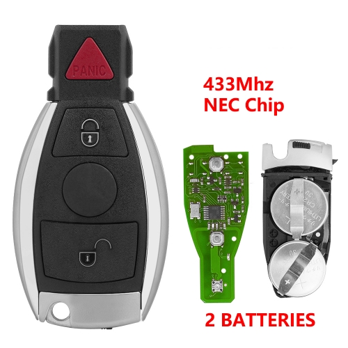 (315Mhz)2+1 Buttons NEC Chip Remote Key for Merceds Benz NEC Style