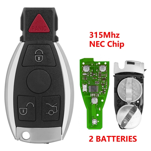 (315Mhz)3+1 Buttons NEC Chip Remote Key for Merceds Benz NEC Style