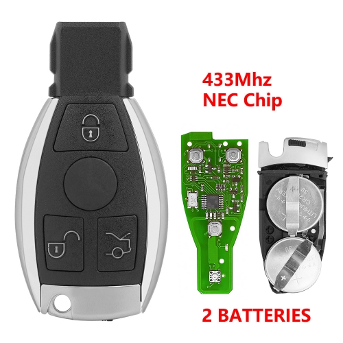 (433Mhz)3 Buttons NEC Chip Remote Key for Merceds Benz NEC Style