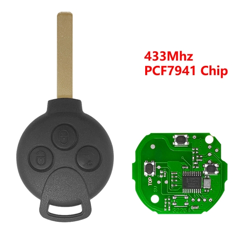 (433Mhz)3 Buttons PCF7941 Chip Remote Key for Merceds Benz 2007-2013