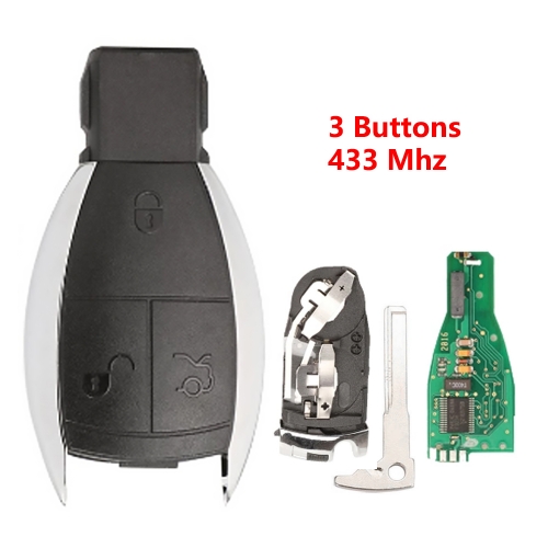 (433Mhz)Old Without logo 3 Buttons Remote Key for Benz