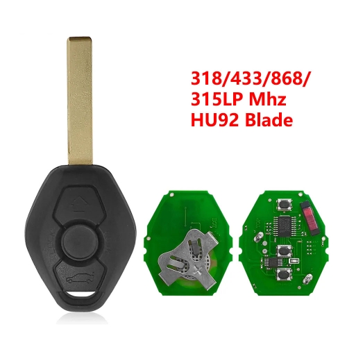 (315/433/868/315LP Mhz)3 Buttons HU92 Blade Remote Key for BMW CAS2 5 Series