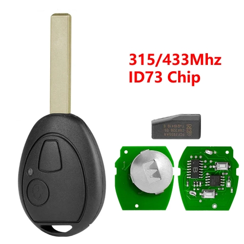 (315/433Mhz)2 Buttons ID73 Chip Remote Key for BMW BMW Mini Cooper S R50 R53 2002-2005