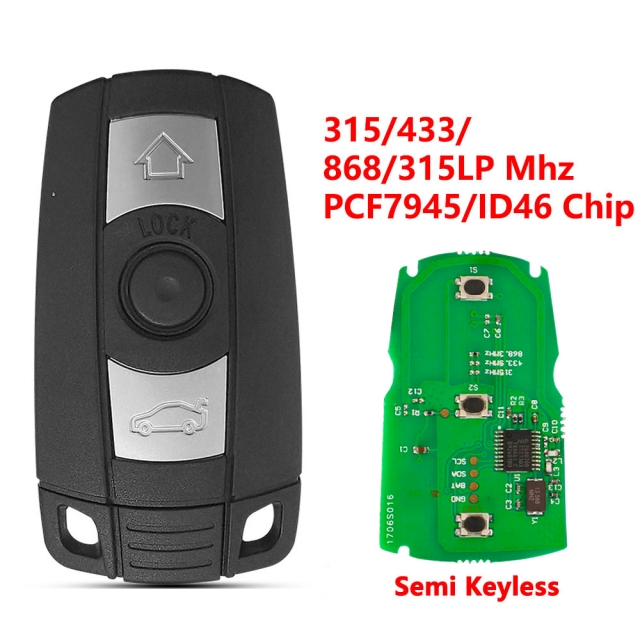 (315/433/868/315LP Mhz)3 Buttons Not Smart Card for BMW 3 5 Series X1 X6 Z4